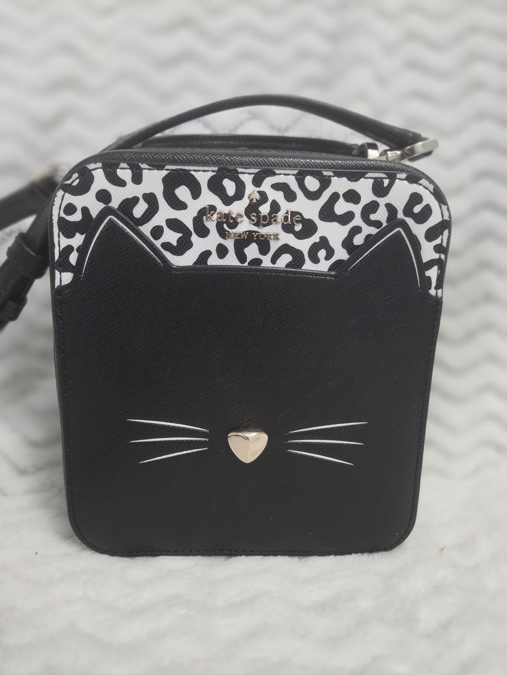 kate spade Black & White Cat Crossbody Bag